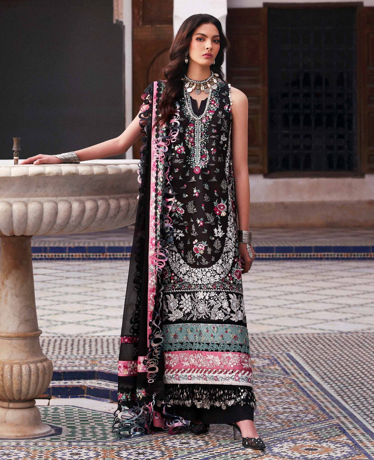Republic Womenswear | Reine Luxury Lawn 26 | Elia by Republic Womenswear - Designer Dress  - Type : Ladies Clothes - Available at Libayah - 100% Original 