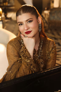 Maria B | Royale Tea Affair | MPC-26-205-Mustard by Maria B - Designer Dress  - Type : Ladies Clothes - Available at Libayah - 100% Original 