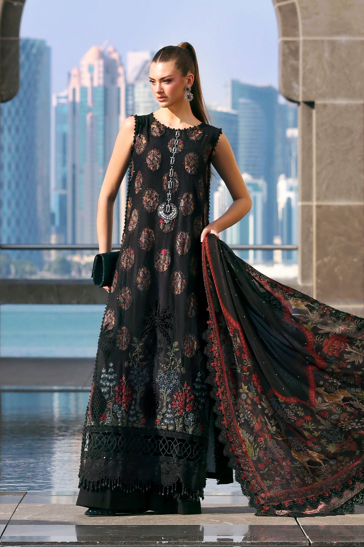 Maria B | Lawn 26 | D-2605-B - by Libayah - Registered Vendor of : Maria B - 100% Original Designer Dress