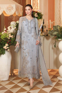 Maria B | Royale Tea Affair | MPC-26-206-Muted Blue by Maria B - Designer Dress  - Type : Ladies Clothes - Available at Libayah - 100% Original 