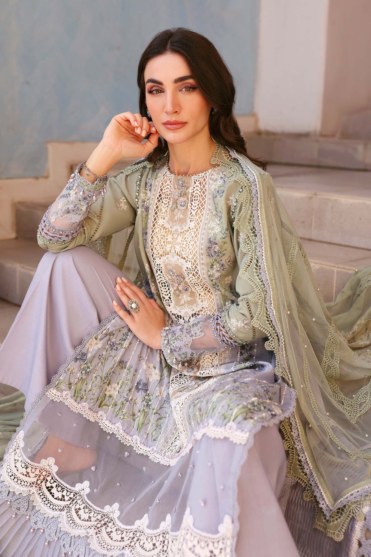 Maria B | Lawn 26 | D-2606-B - by Libayah - Registered Vendor of : Maria B - 100% Original Designer Dress