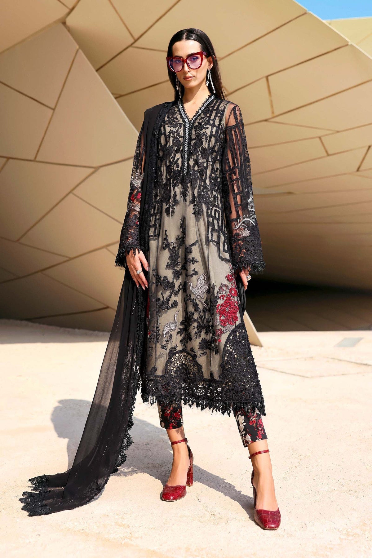 Maria B | Lawn 26 | D-2607-B - by Libayah - Registered Vendor of : Maria B - 100% Original Designer Dress