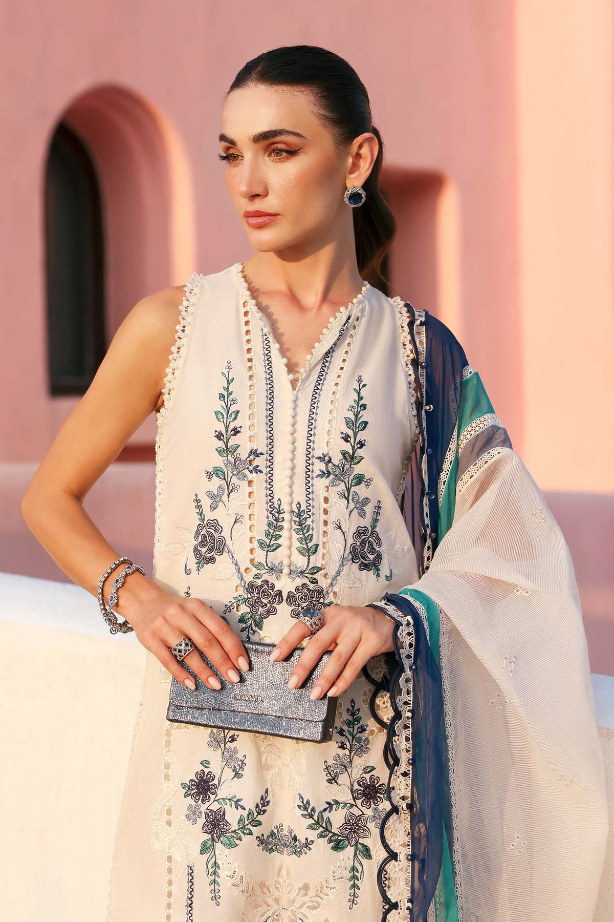 Maria B | Lawn 26 | D-2609-B - by Libayah - Registered Vendor of : Maria B - 100% Original Designer Dress