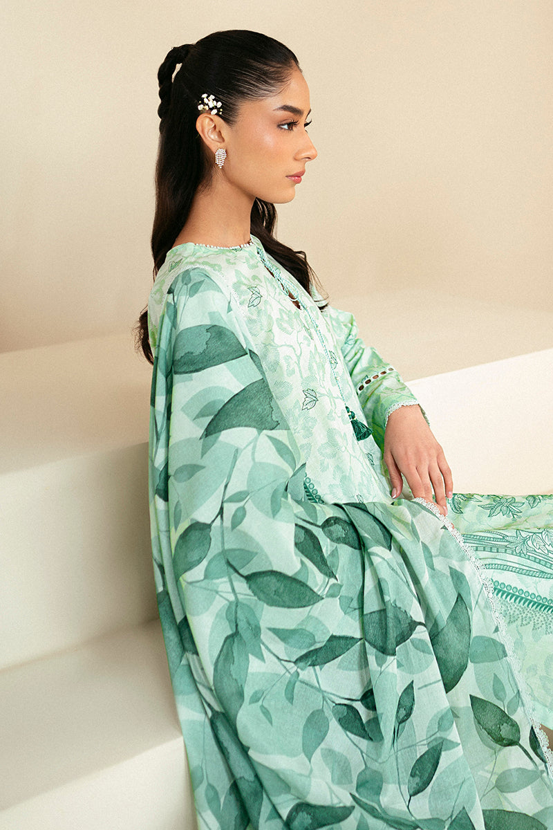 Cross Stitch | Daily Lawn 24 | MINTY MEADOW-3 PIECE LAWN SUIT