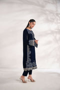 Dhanak | Velvet Edit | FW24DA-1891 NAVY BLUE by Dhanak - Designer Dress - Type: Ladies Clothes - Available at Libayah - 100% Original