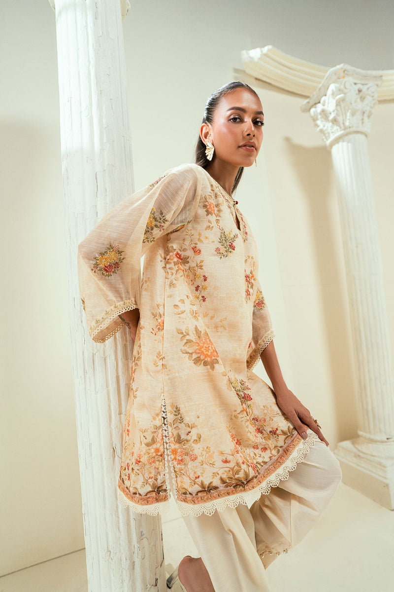 Dhanak | Signature Pret | SS24DA-2586 BEIGE by Dhanak - Designer Dress - Type: Ladies Clothes - Available at Libayah - 100% Original