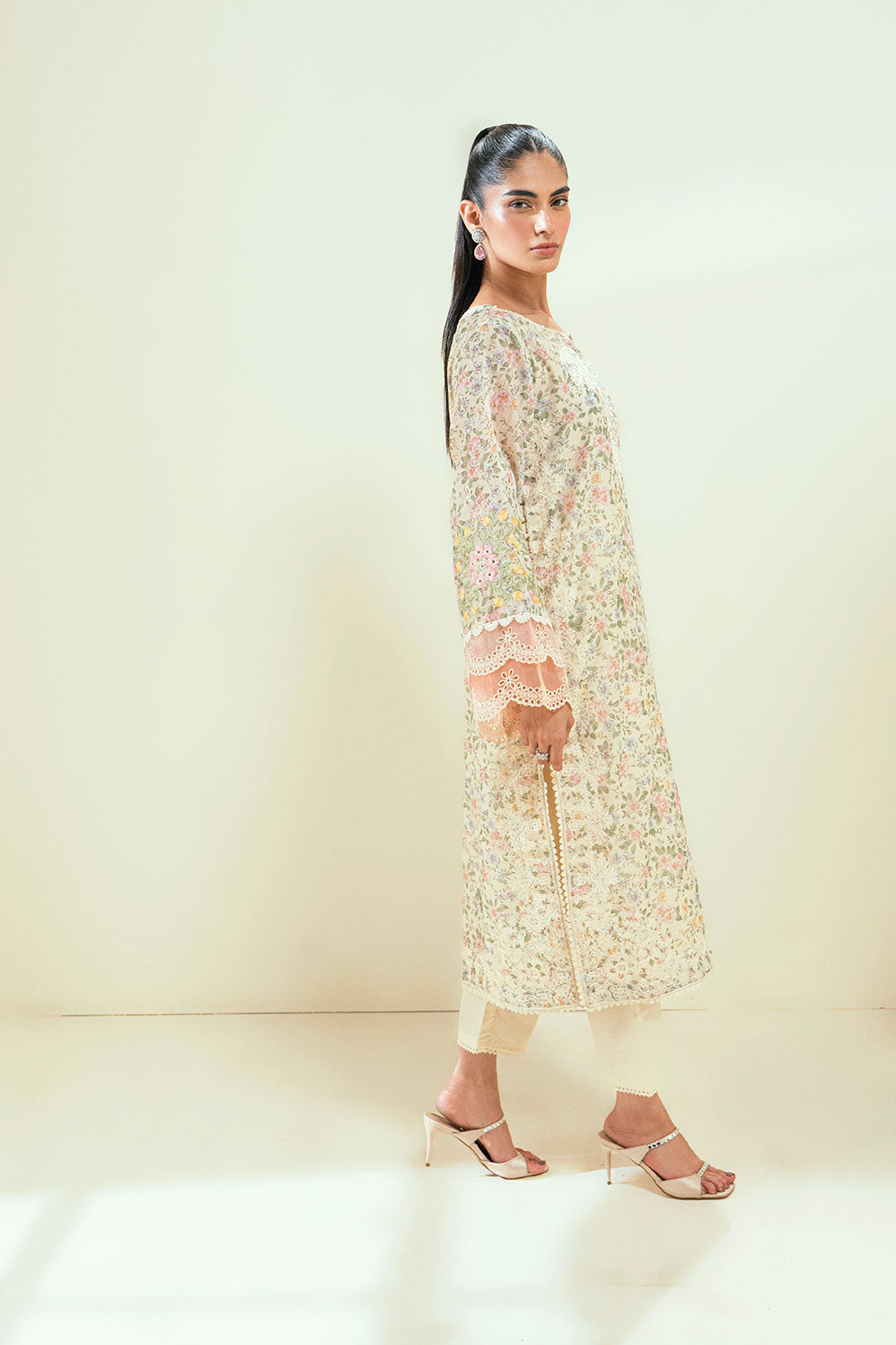 Dhanak | Signature Pret | SS24DA-2592 OFF-WHITE by Dhanak - Designer Dress - Type: Ladies Clothes - Available at Libayah - 100% Original