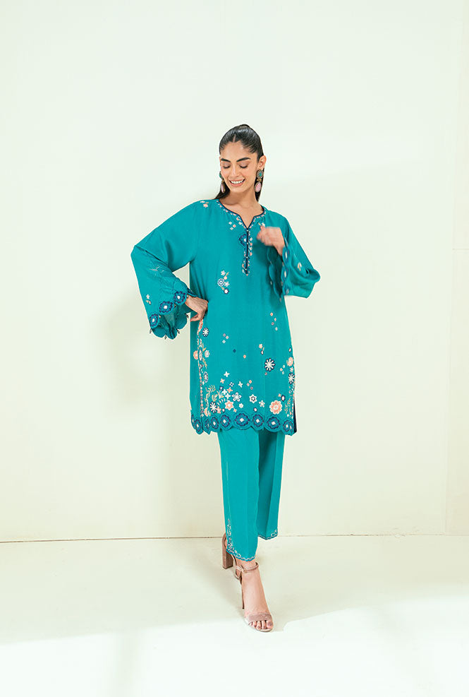 Dhanak | Signature Pret | SS25DA-2699 C-GREEN by Dhanak - Designer Dress - Type: Ladies Clothes - Available at Libayah - 100% Original