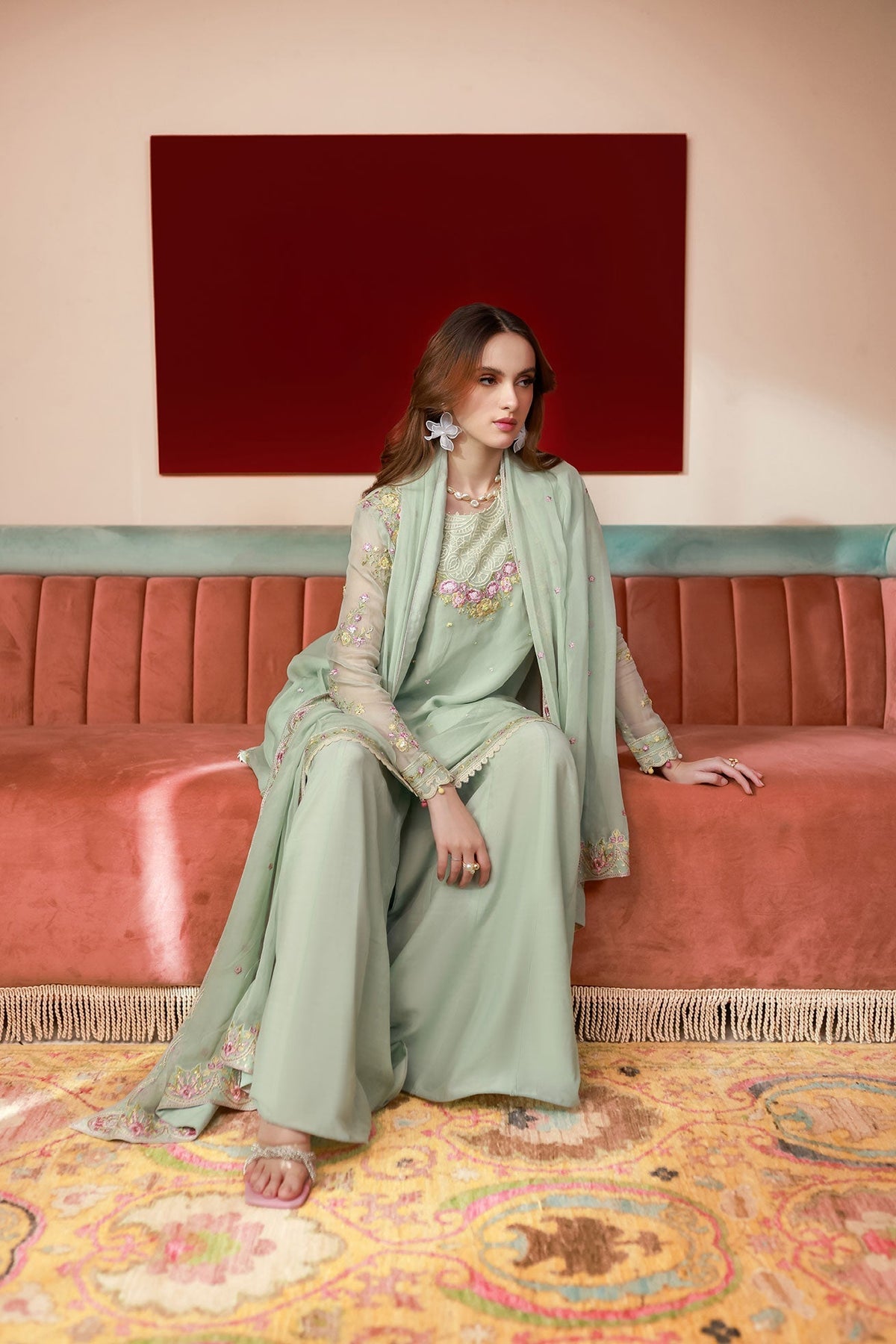 Dhanak | Chiffon Pret | SS25DA-2712 by Dhanak - Designer Dress - Type: Ladies Clothes - Available at Libayah - 100% Original