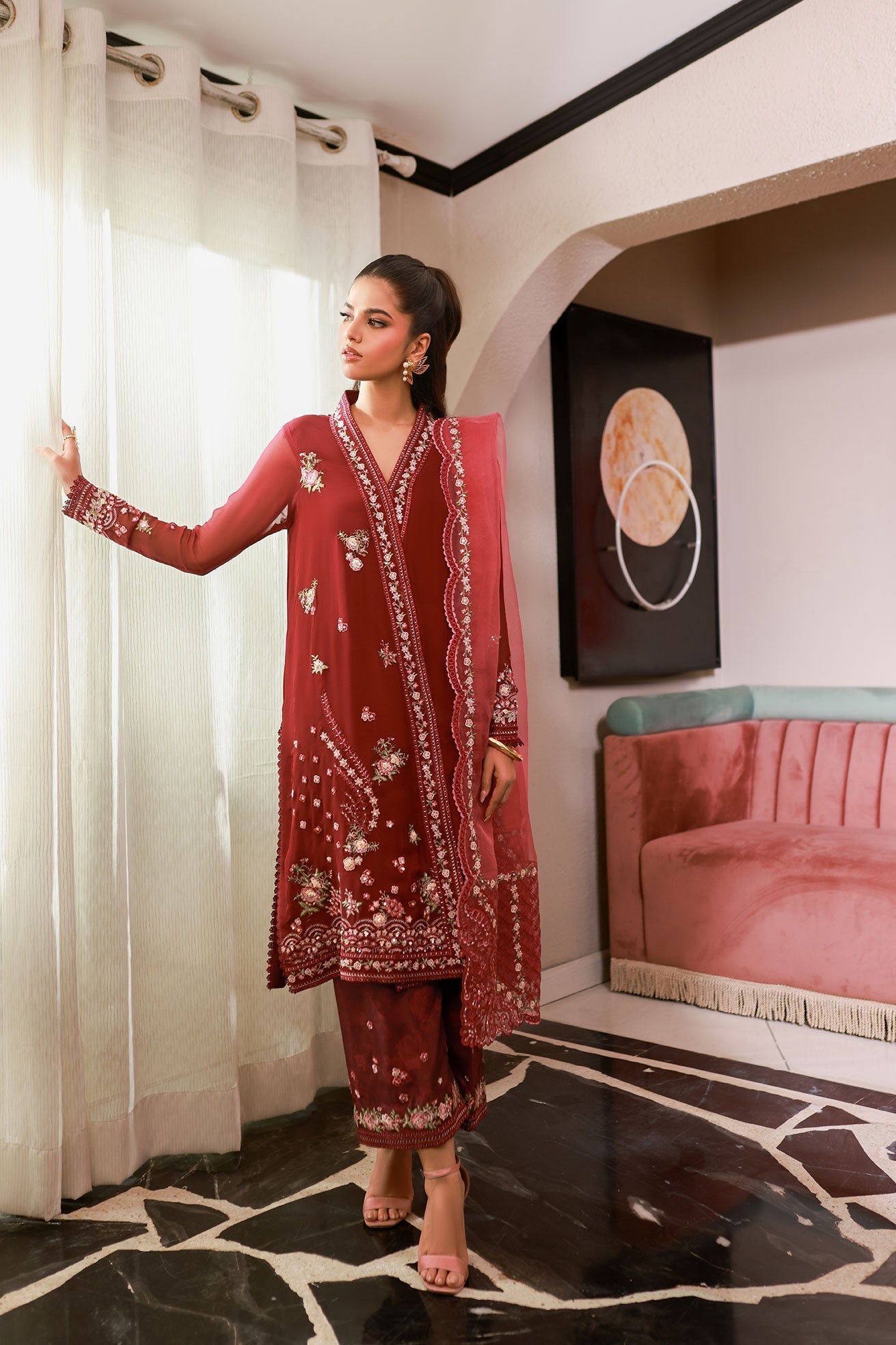 Dhanak | Chiffon Pret | SS25DA-2719 by Dhanak - Designer Dress - Type: Ladies Clothes - Available at Libayah - 100% Original