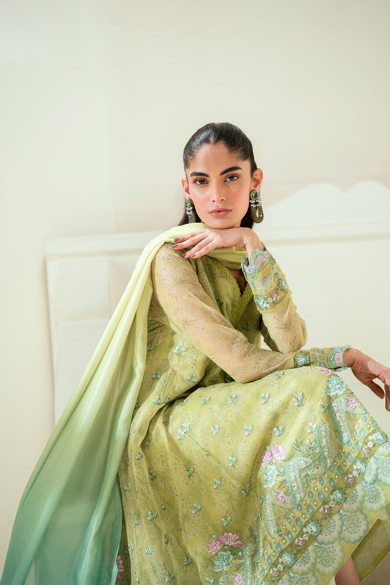 Dhanak | Signature Pret | SS25DA-2729 L-GREEN by Dhanak - Designer Dress - Type: Ladies Clothes - Available at Libayah - 100% Original