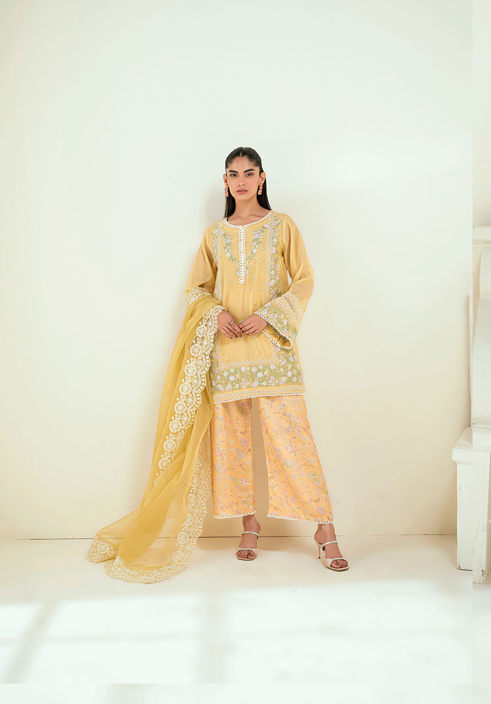 Dhanak | Signature Pret | SS25DA-2741 YELLOW by Dhanak - Designer Dress - Type: Ladies Clothes - Available at Libayah - 100% Original