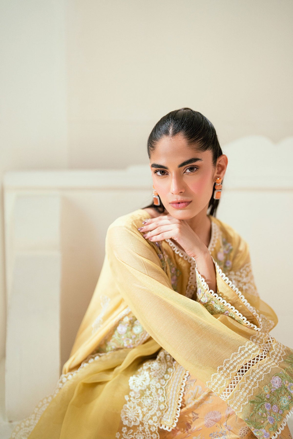 Dhanak | Signature Pret | SS25DA-2741 YELLOW by Dhanak - Designer Dress - Type: Ladies Clothes - Available at Libayah - 100% Original