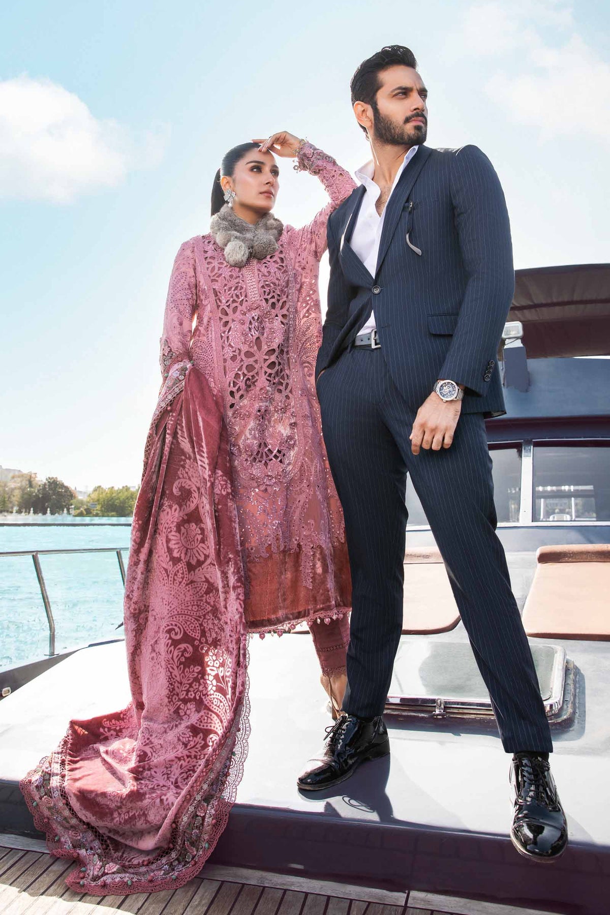 Maria B | Eid Festive | DL-1106 by Maria B - Designer Dress  - Type : Ladies Clothes - Available at Libayah - 100% Original 