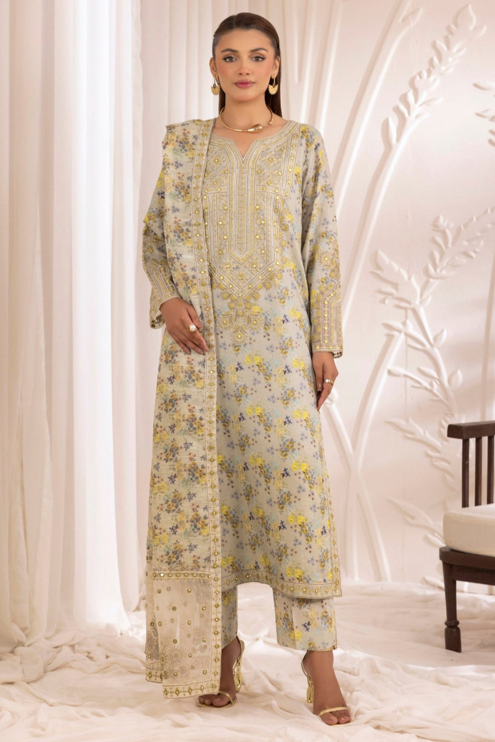 Mohagni | Phulkari Edit | DLS-01 by Mohagni - Designer Dress - Type: Ladies Clothes - Available at Libayah - 100% Original