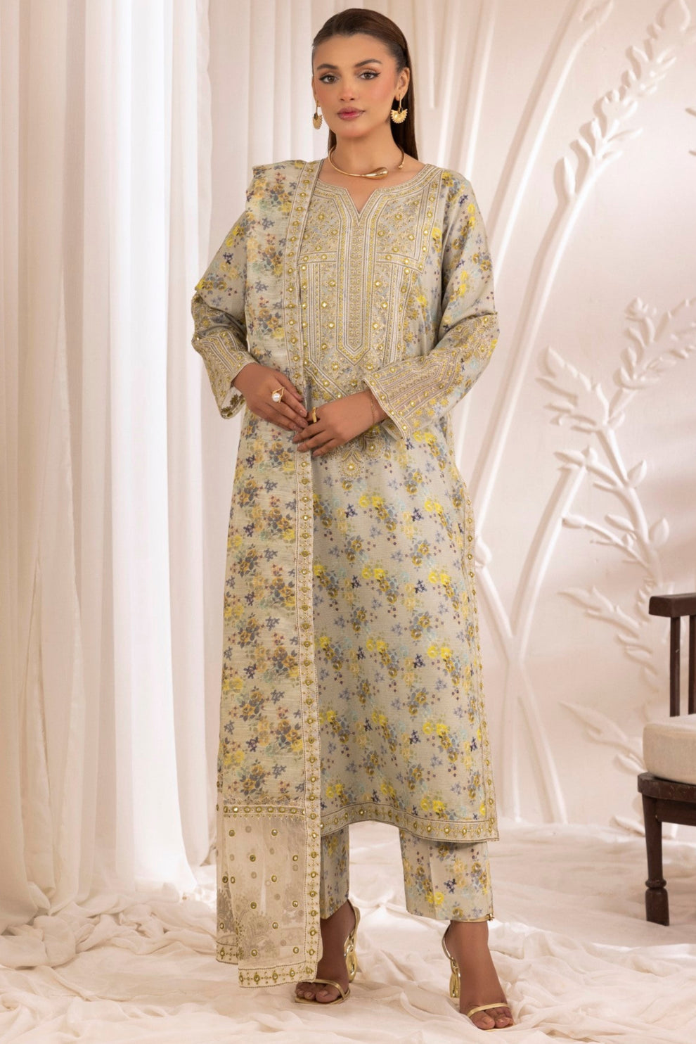 Mohagni | Phulkari Edit | DLS-01 by Mohagni - Designer Dress - Type: Ladies Clothes - Available at Libayah - 100% Original