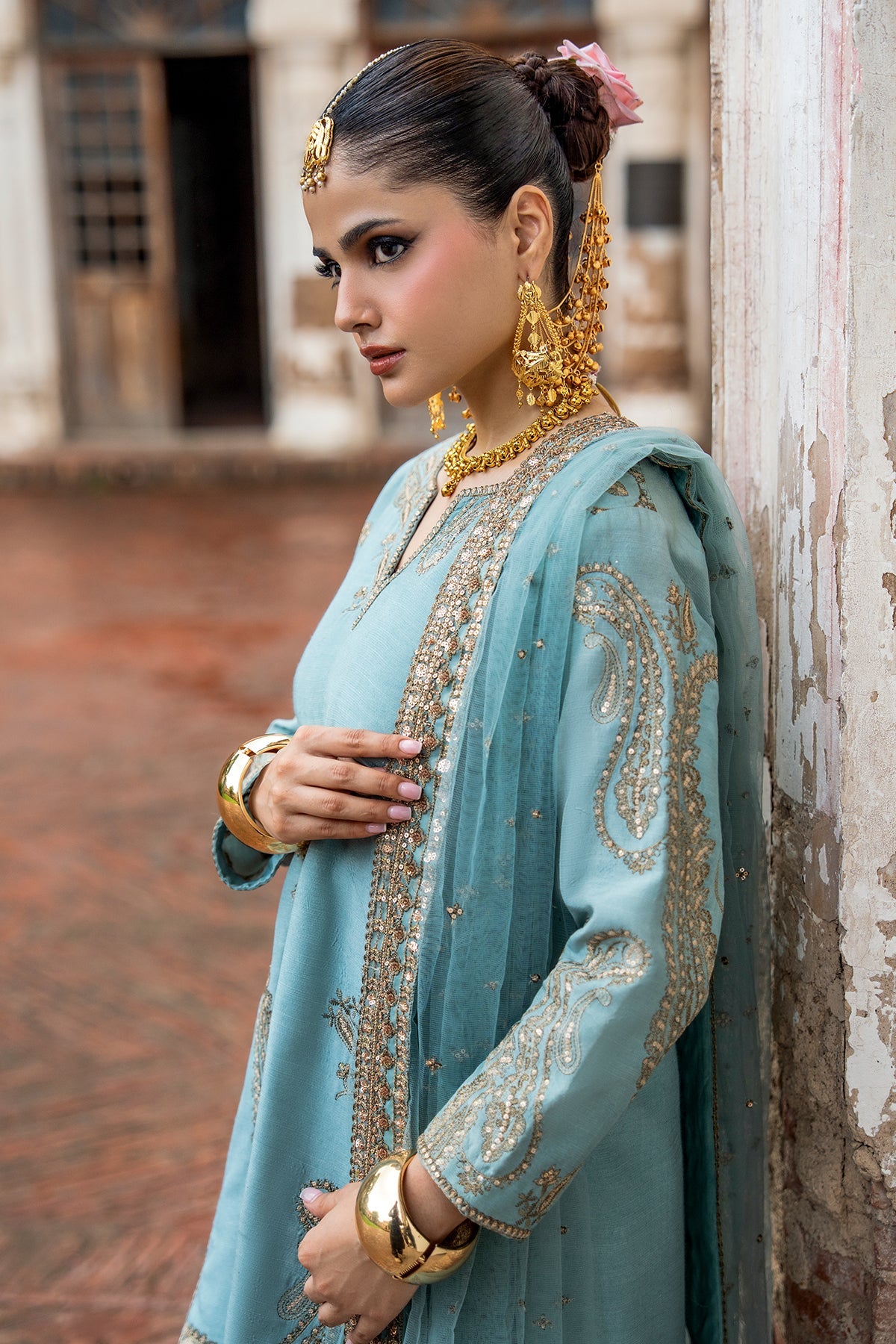 Charizma | Festive Pret | 3-PC Embroidered Raw Silk CMA-6-412 by Charizma - Designer Dress  - Type : Ladies Clothes - Available at Libayah - 100% Original 