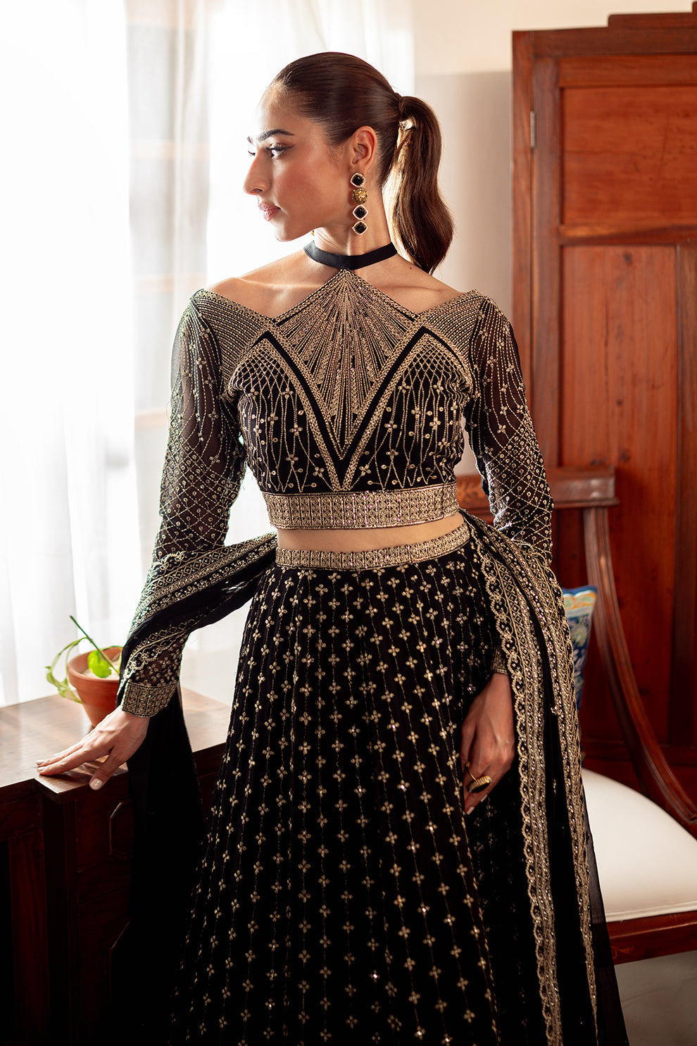 Neeshay | Dastaan Luxury Chiffon | Sunehri by Neeshay - Designer Dress - Type: Formal - Available at Libayah - 100% Original