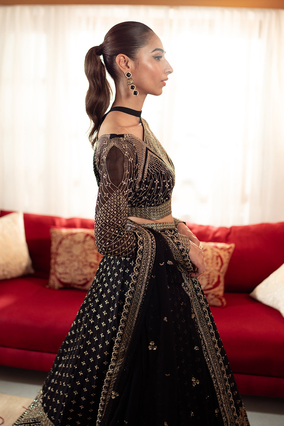 Neeshay | Dastaan Luxury Chiffon | Sunehri by Neeshay - Designer Dress - Type: Formal - Available at Libayah - 100% Original