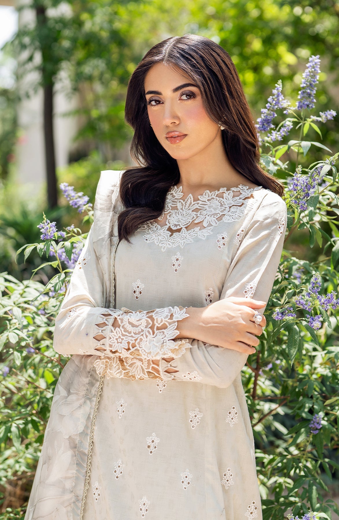 Zarif | Nura Textured Lawn 25 | ISARA by Zarif - Designer Dress - Type: Ladies Clothes - Available at Libayah - 100% Original