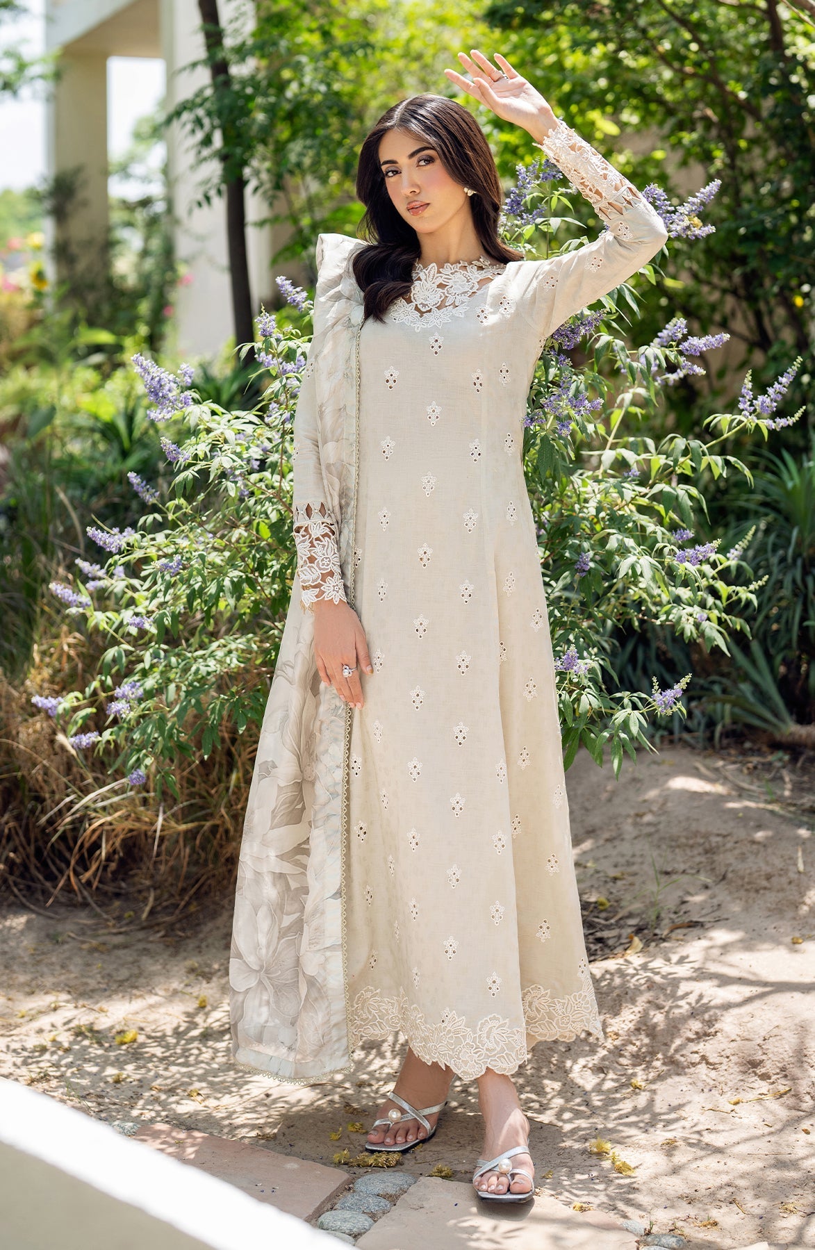 Zarif | Nura Textured Lawn 25 | ISARA by Zarif - Designer Dress - Type: Ladies Clothes - Available at Libayah - 100% Original