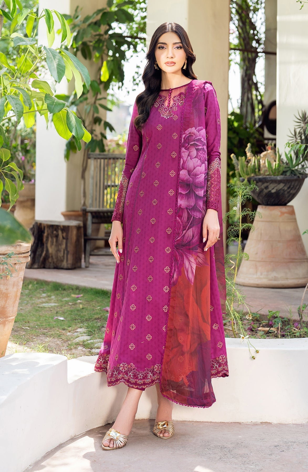 Zarif | Nura Textured Lawn 25 | MEHMAL by Zarif - Designer Dress - Type: Ladies Clothes - Available at Libayah - 100% Original