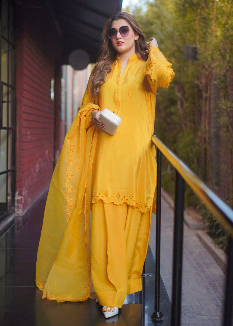 Fozia Khalid | Silk Spire | MARIGOLD by Libayah - Designer Dress - Type: Ladies Clothes - Available at Libayah - 100% Original