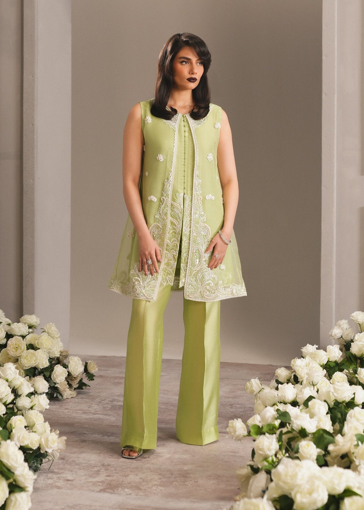 Mint Breeze – authentic Pakistani formal dress from the Umsha The Luxe Chapter collection for women in the UK