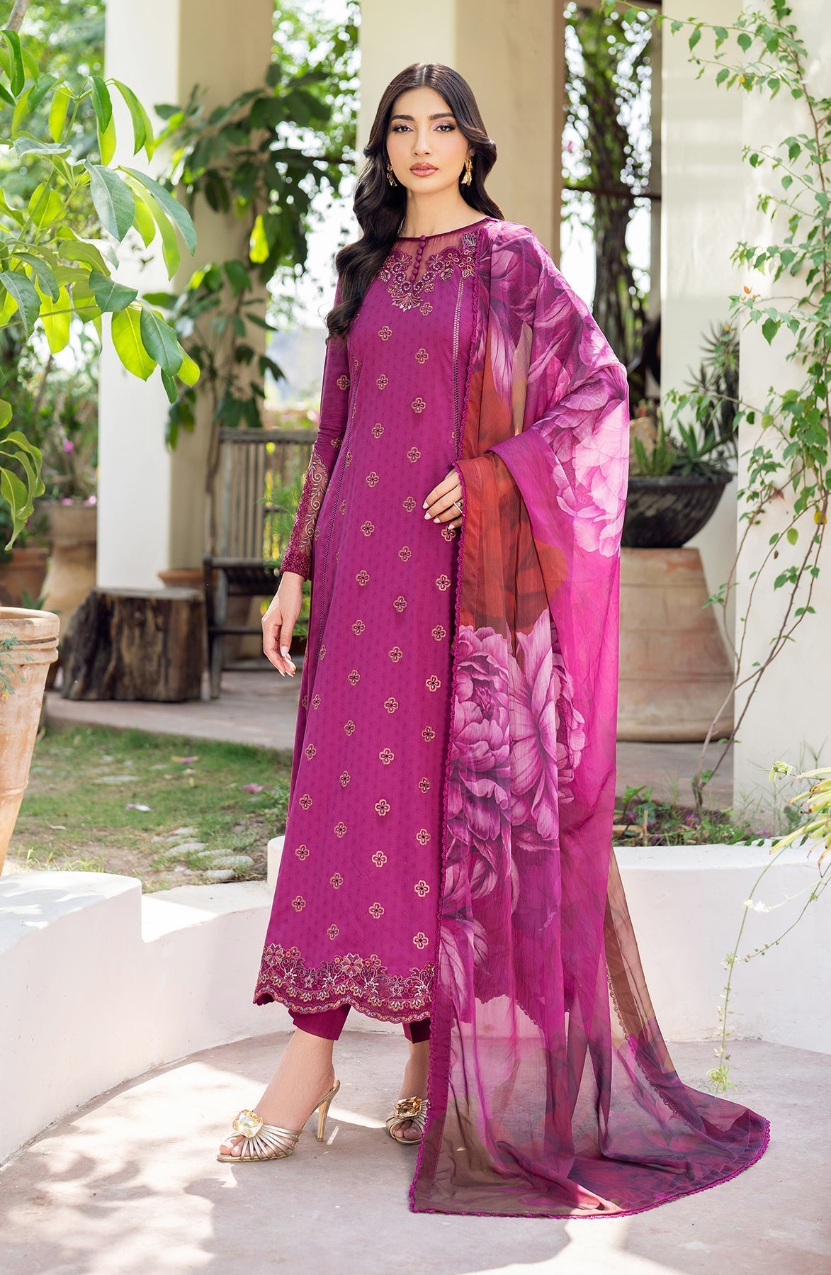 Zarif | Nura Textured Lawn 25 | MEHMAL by Zarif - Designer Dress - Type: Ladies Clothes - Available at Libayah - 100% Original