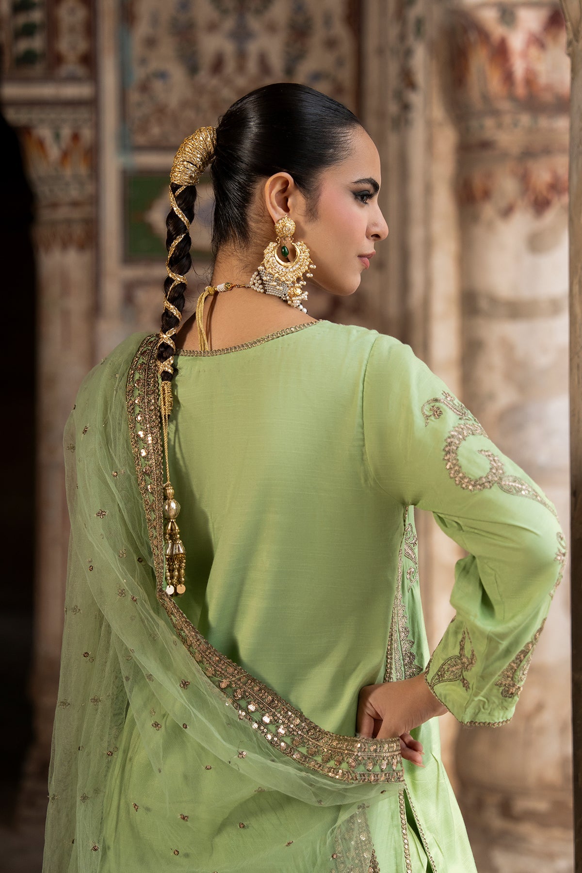 Charizma | Festive Pret | 3-PC Embroidered Raw Silk CMA-6-413 by Charizma - Designer Dress  - Type : Ladies Clothes - Available at Libayah - 100% Original 