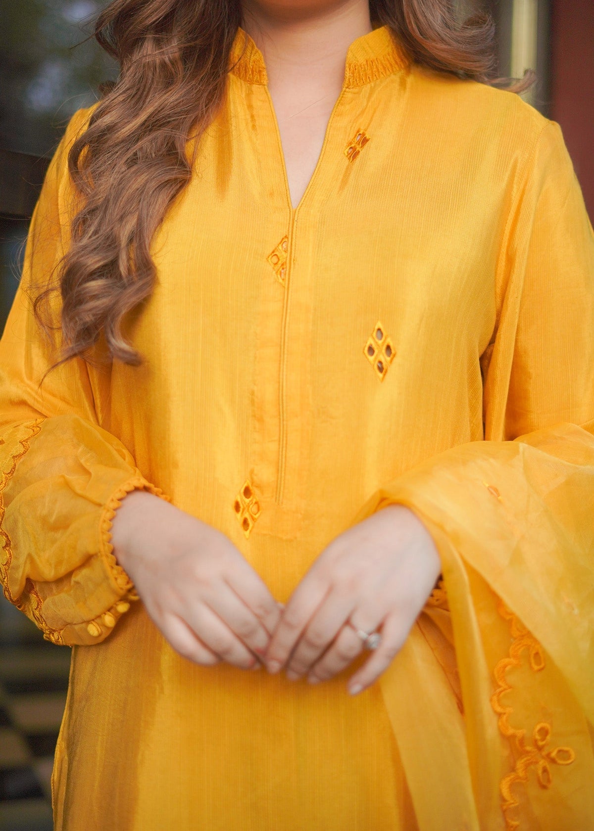 Fozia Khalid | Silk Spire | MARIGOLD by Libayah - Designer Dress - Type: Ladies Clothes - Available at Libayah - 100% Original