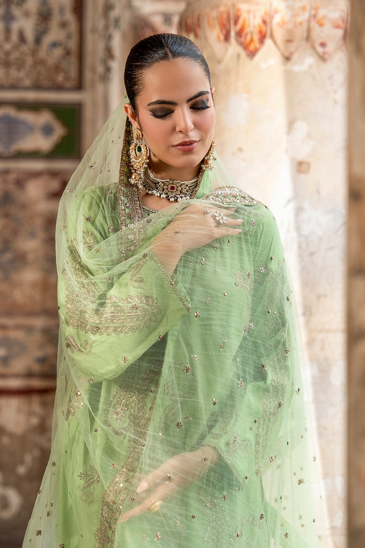 Charizma | Festive Pret | 3-PC Embroidered Raw Silk CMA-6-413 by Charizma - Designer Dress  - Type : Ladies Clothes - Available at Libayah - 100% Original 