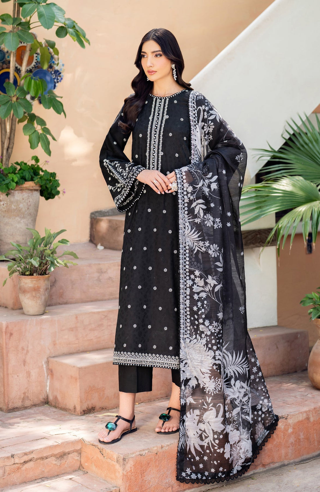 Zarif | Nura Textured Lawn 25 | MILHA by Zarif - Designer Dress - Type: Ladies Clothes - Available at Libayah - 100% Original