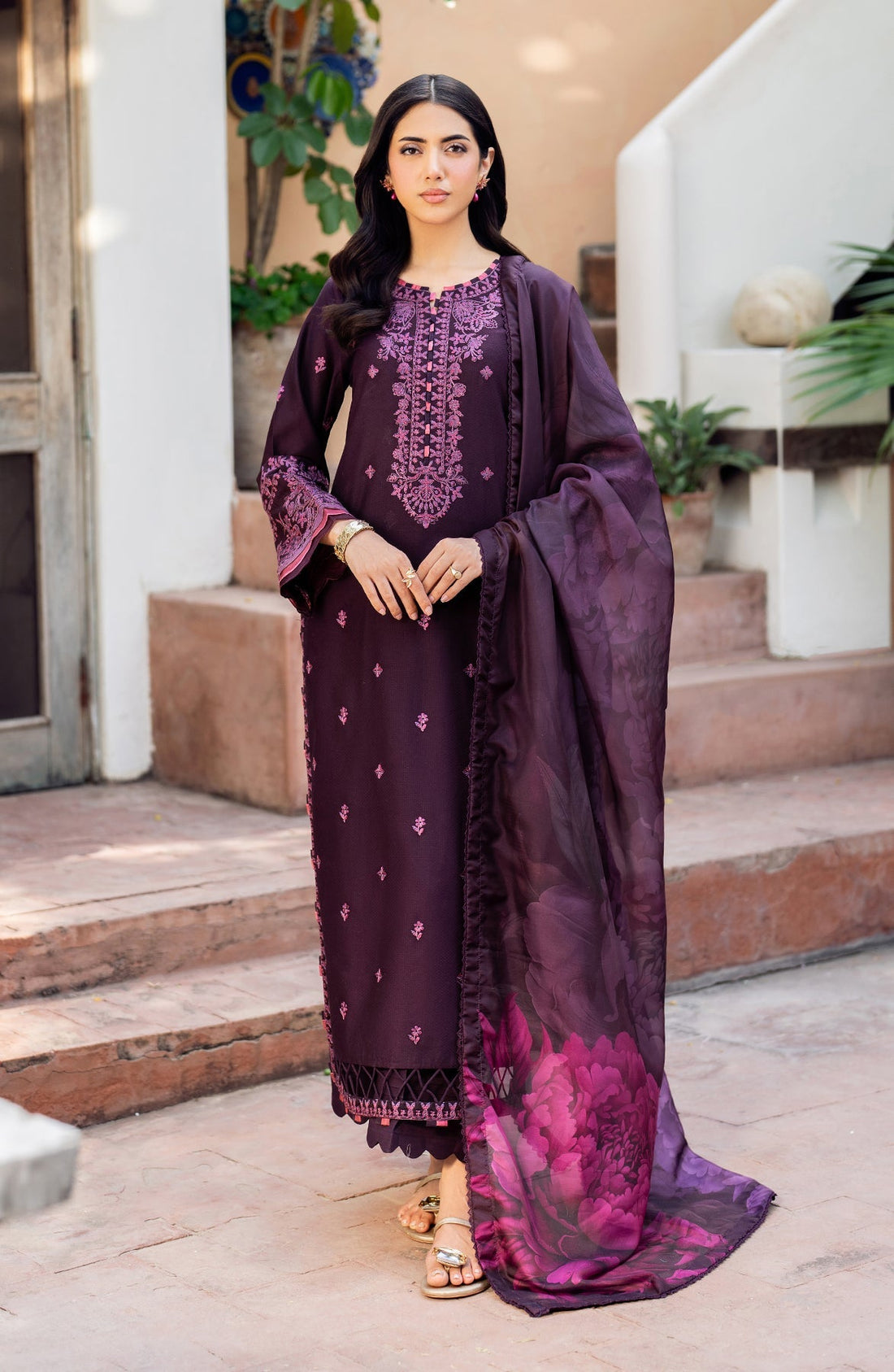 Zarif | Nura Textured Lawn 25 | FAHA by Zarif - Designer Dress - Type: Ladies Clothes - Available at Libayah - 100% Original