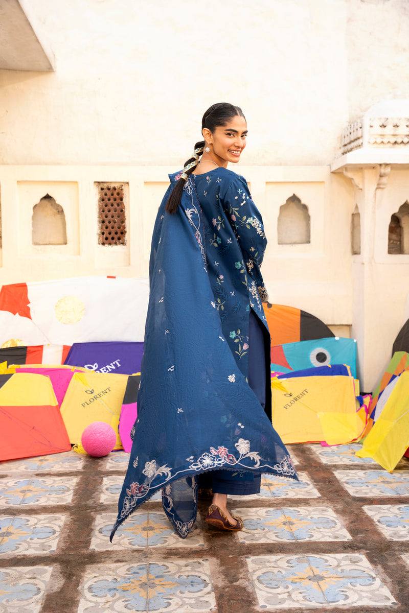 Florent | Basant Chikankari | FBC - 8B - by Libayah - Registered Vendor of : Florent - 100% Original Designer Dress