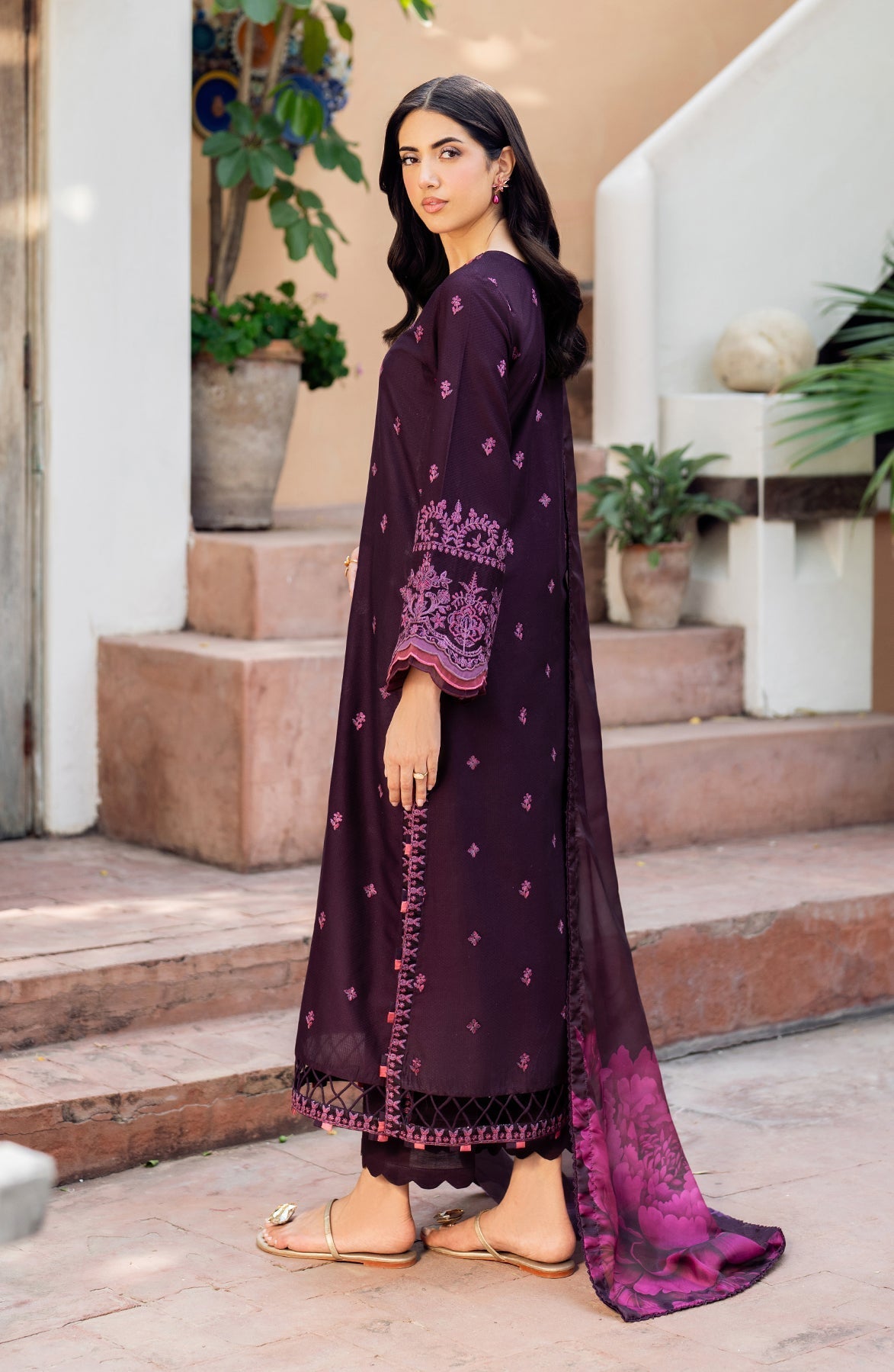 Zarif | Nura Textured Lawn 25 | FAHA by Zarif - Designer Dress - Type: Ladies Clothes - Available at Libayah - 100% Original