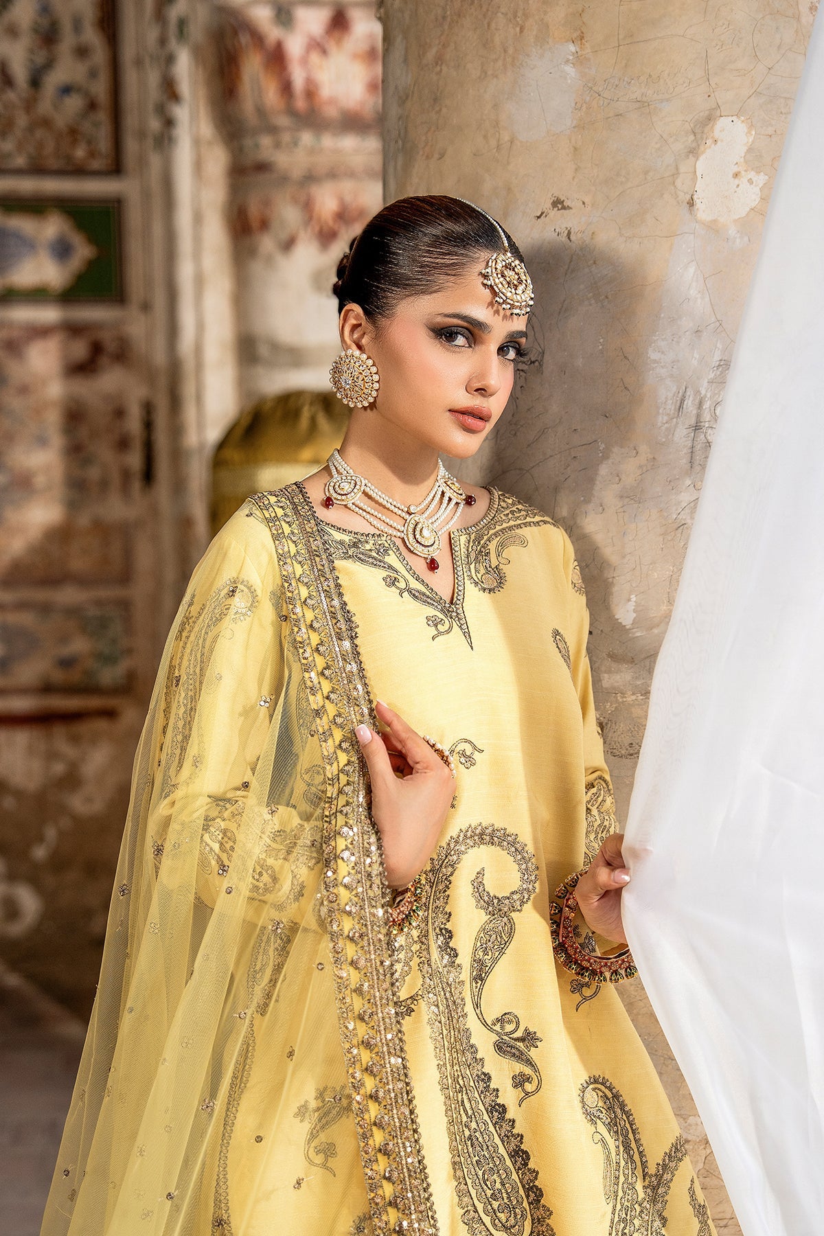 Charizma | Festive Pret | 3-PC Embroidered Raw Silk CMA-6-414 by Charizma - Designer Dress  - Type : Ladies Clothes - Available at Libayah - 100% Original 