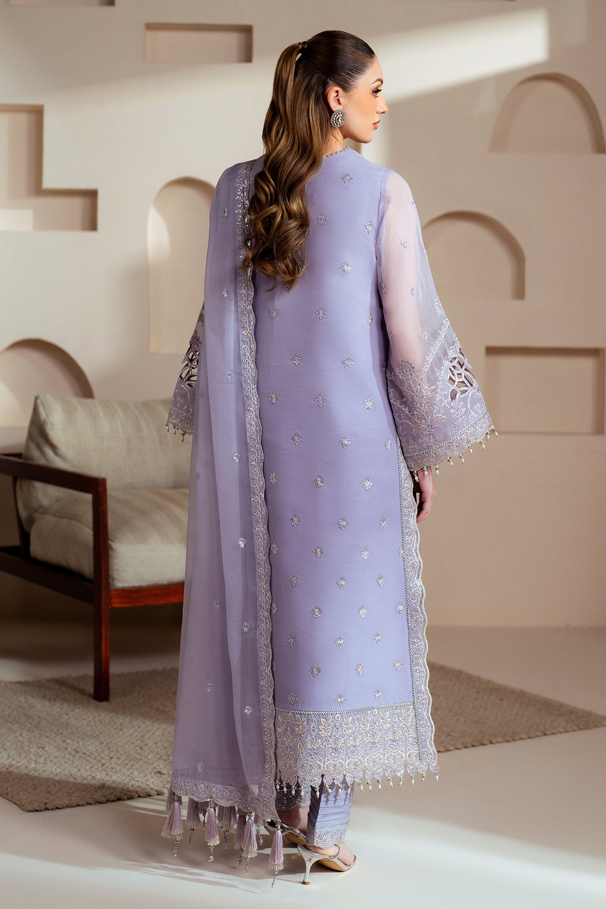 Alizeh | Aymal Chiffon | AF-BHM-4041-Marine by Alizeh - Designer Dress - Type: Ladies Clothes - Available at Libayah - 100% Original