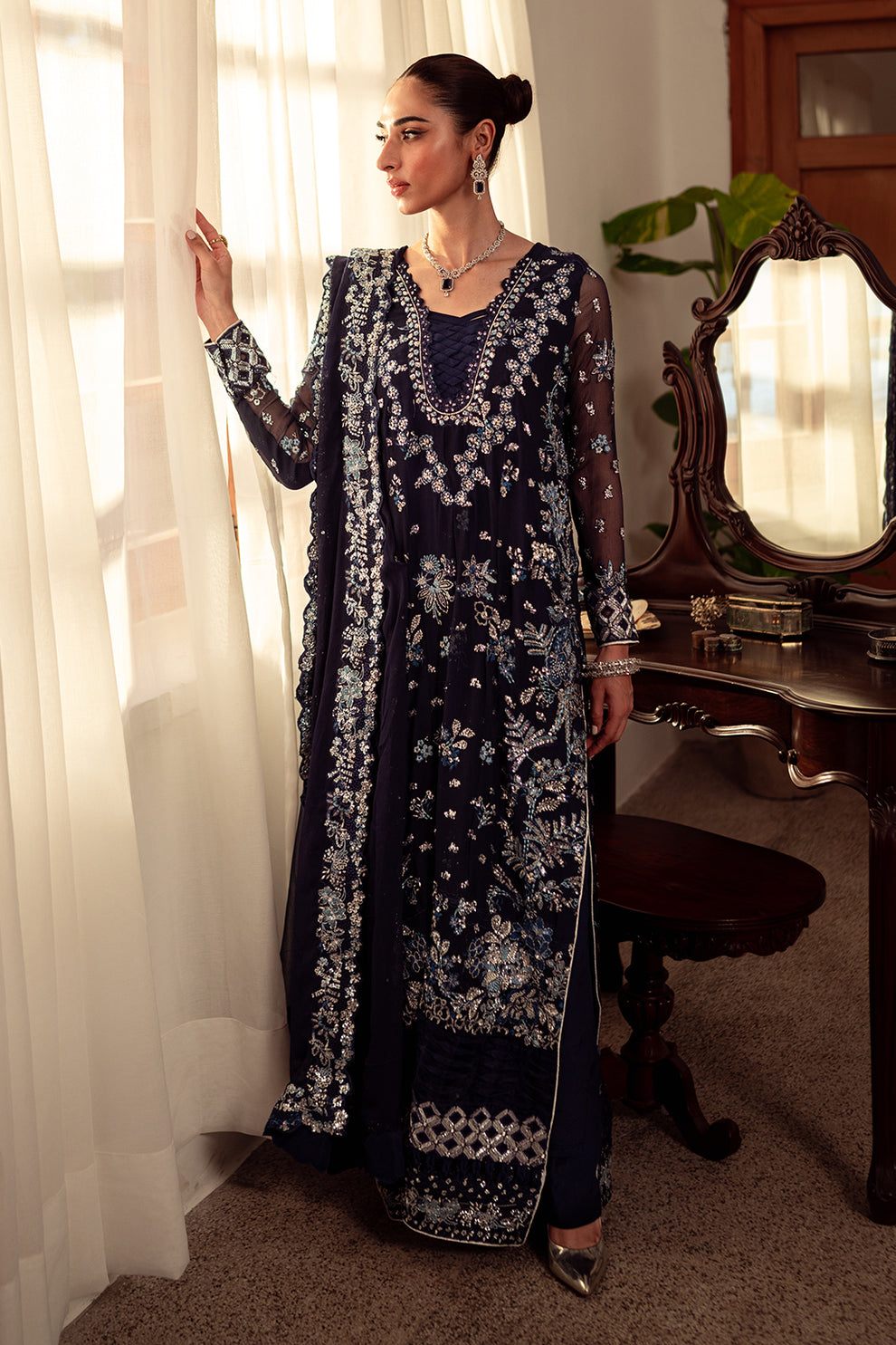 Neeshay | Dastaan Luxury Chiffon | Neelam by Neeshay - Designer Dress - Type: Formal - Available at Libayah - 100% Original