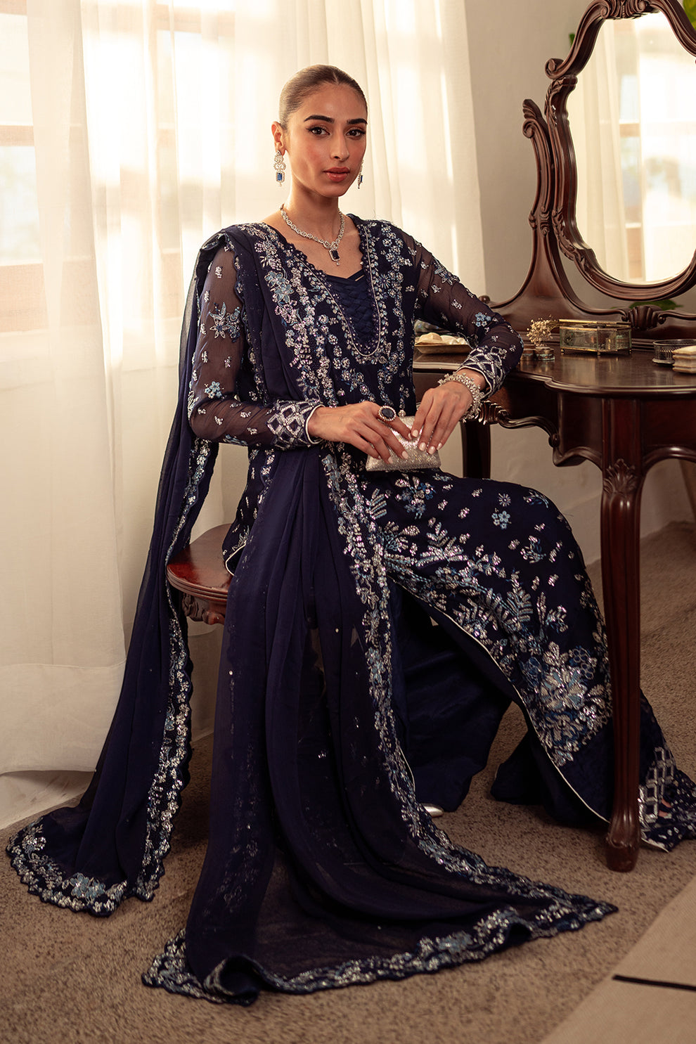 Neeshay | Dastaan Luxury Chiffon | Neelam by Neeshay - Designer Dress - Type: Formal - Available at Libayah - 100% Original
