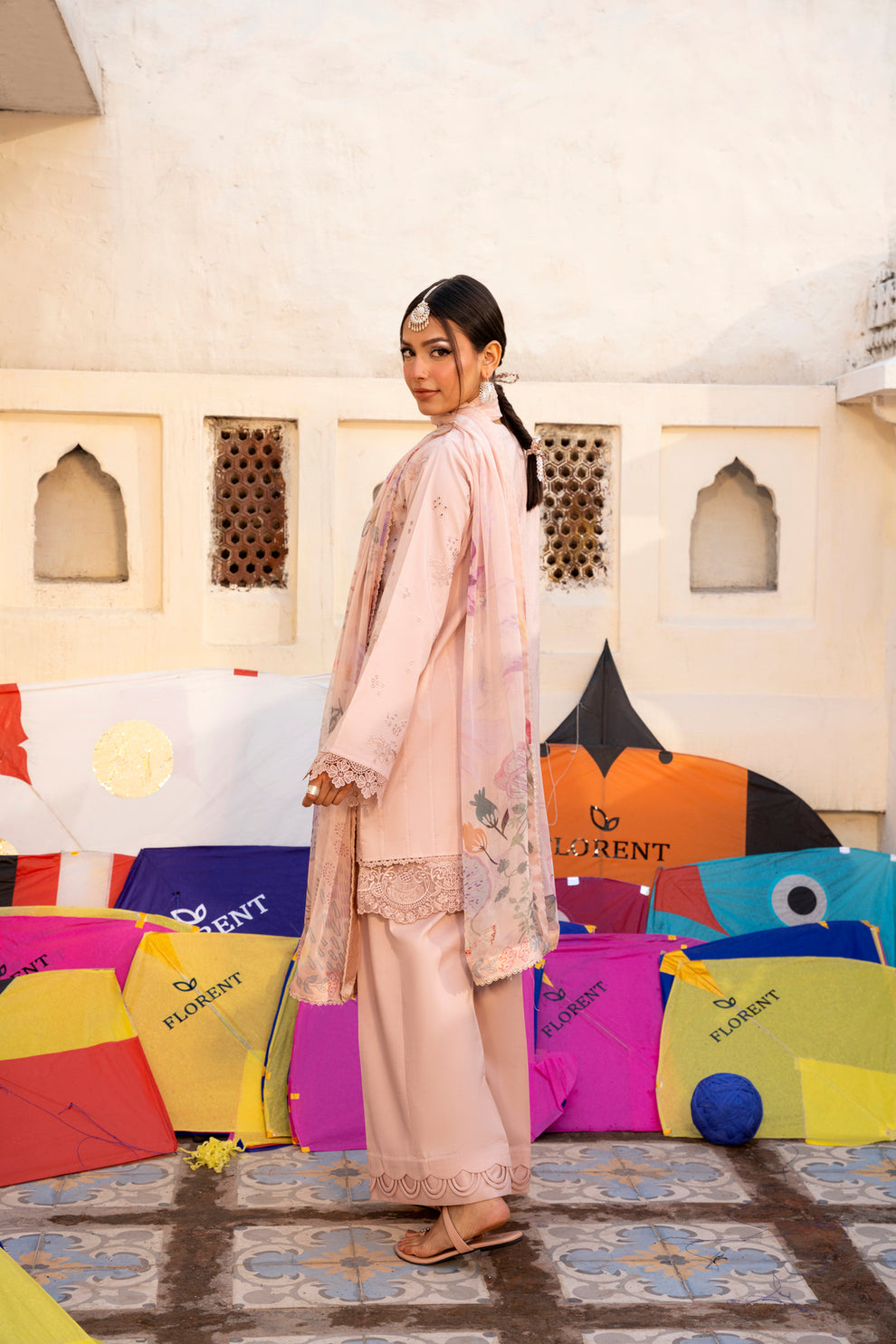 Florent | Basant Chikankari | FBC - 4A - by Libayah - Registered Vendor of : Florent - 100% Original Designer Dress