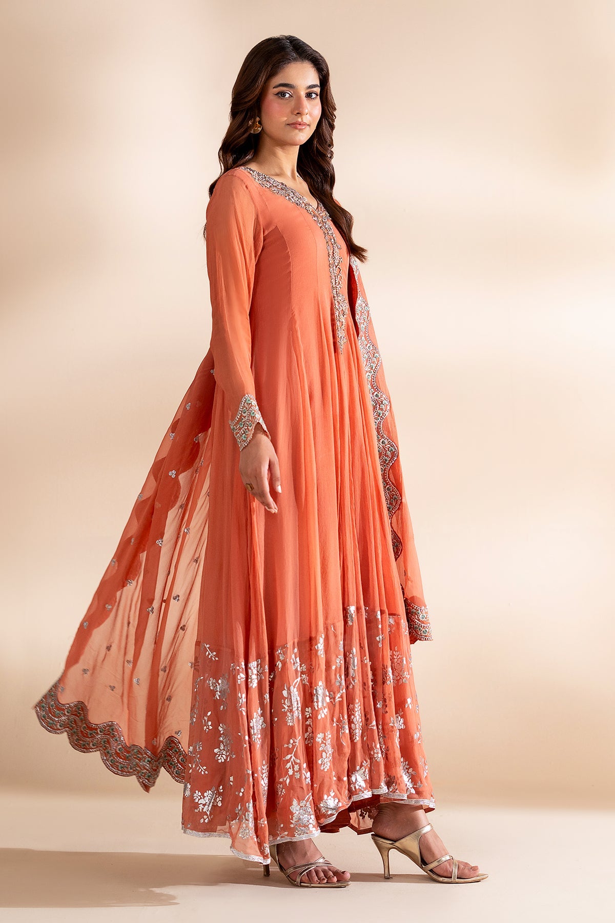 Charizma | Festive Pret | 3-PC Embroidered Chiffon CMA-6-418 by Charizma - Designer Dress  - Type : Ladies Clothes - Available at Libayah - 100% Original 