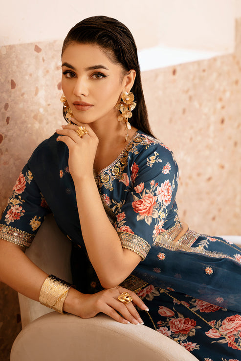 Zarposh | Elara Formals | Charmeuse by Zarposh - Designer Dress - Type: Ladies Clothes - Available at Libayah - 100% Original