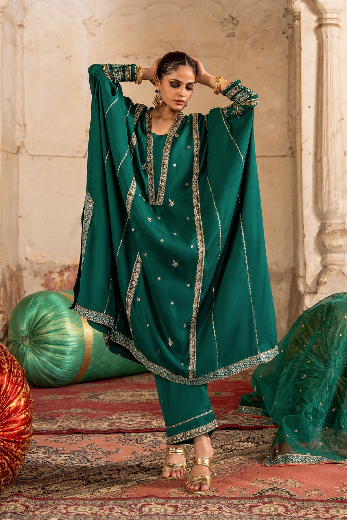 Charizma | Festive Pret | Embroidered Raw Silk CMA-6-388 by Charizma - Designer Dress  - Type : Ladies Clothes - Available at Libayah - 100% Original 