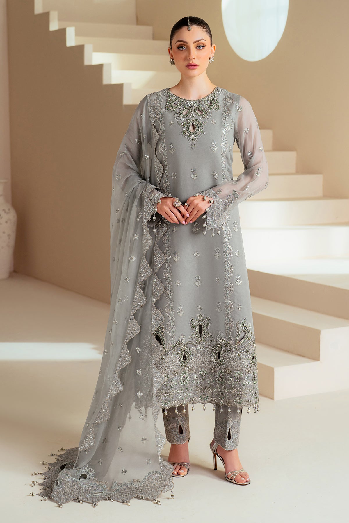 Alizeh | Aymal Chiffon | AF-BHM-4046-Ahvi by Alizeh - Designer Dress - Type: Ladies Clothes - Available at Libayah - 100% Original