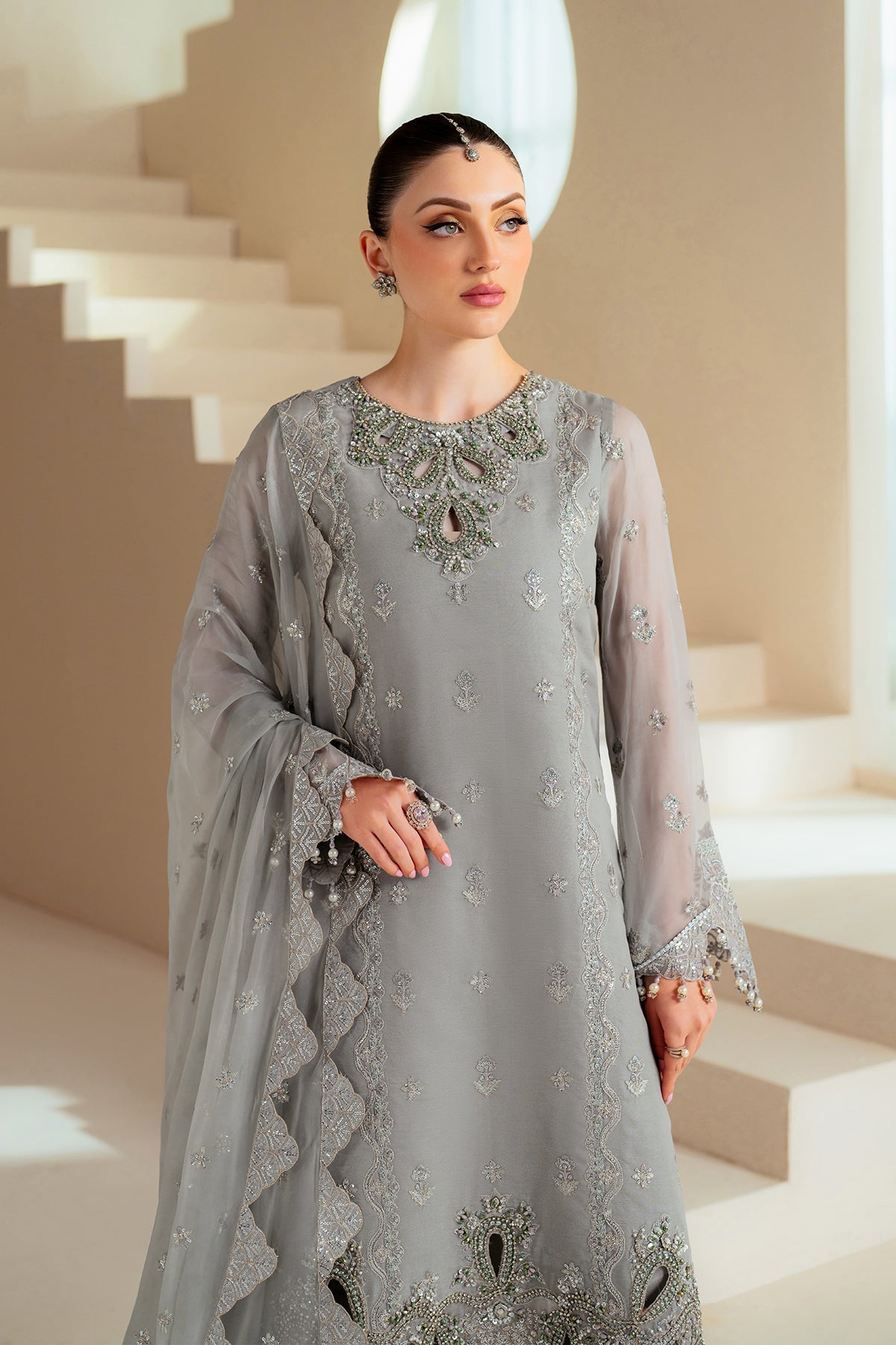 Alizeh | Aymal Chiffon | AF-BHM-4046-Ahvi by Alizeh - Designer Dress - Type: Ladies Clothes - Available at Libayah - 100% Original