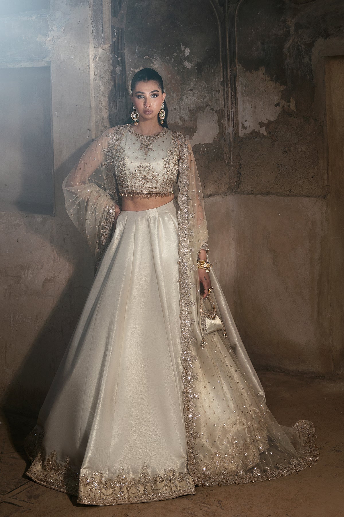 Mina Kashif | Virsa Wedding Formals | Mehreen-Dull Gold by Mina Kashif - Designer Dress - Type: Ladies Clothes - Available at Libayah - 100% Original