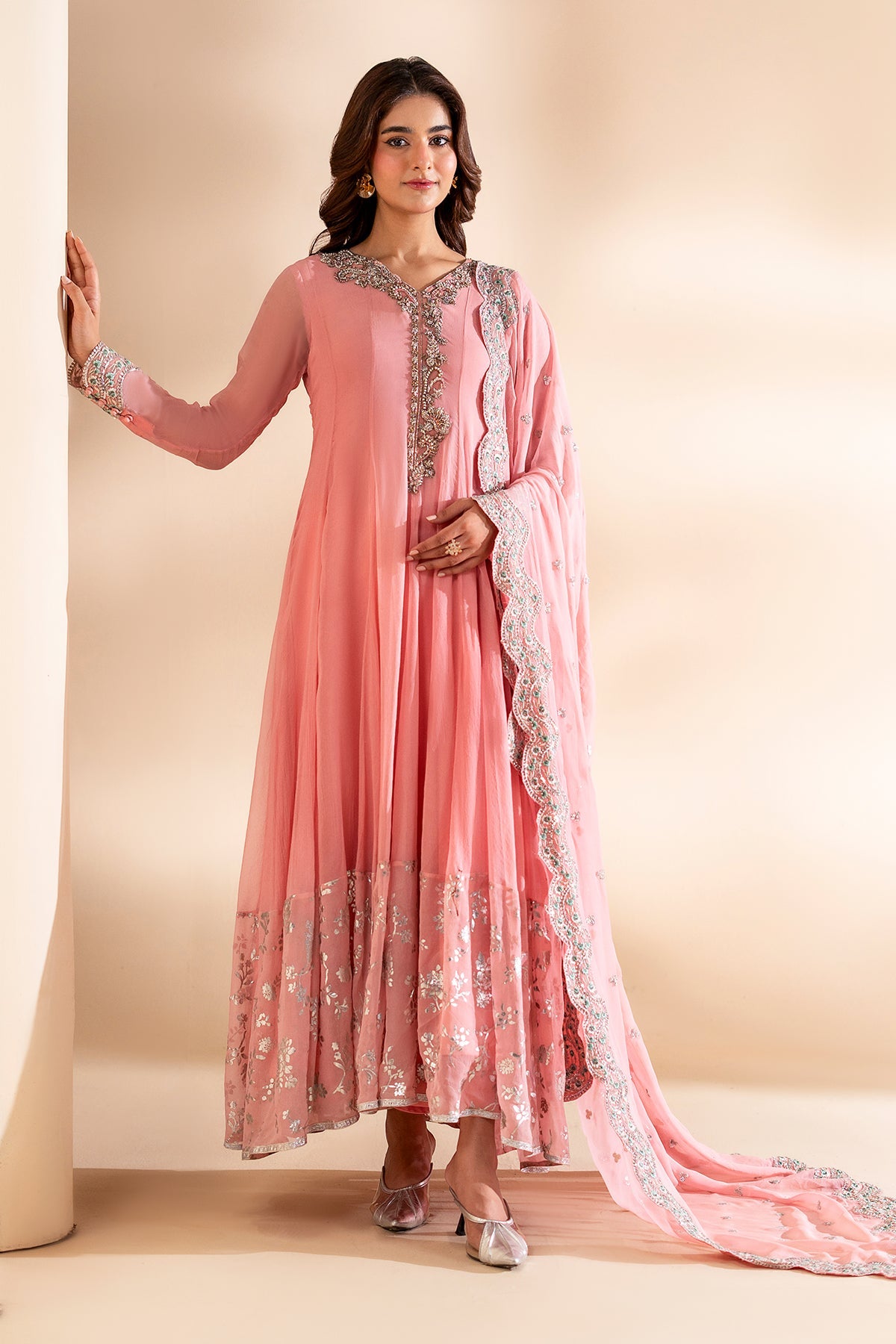 Charizma | Festive Pret | 3-PC Embroidered Chiffon CMA-6-417 by Charizma - Designer Dress  - Type : Ladies Clothes - Available at Libayah - 100% Original 