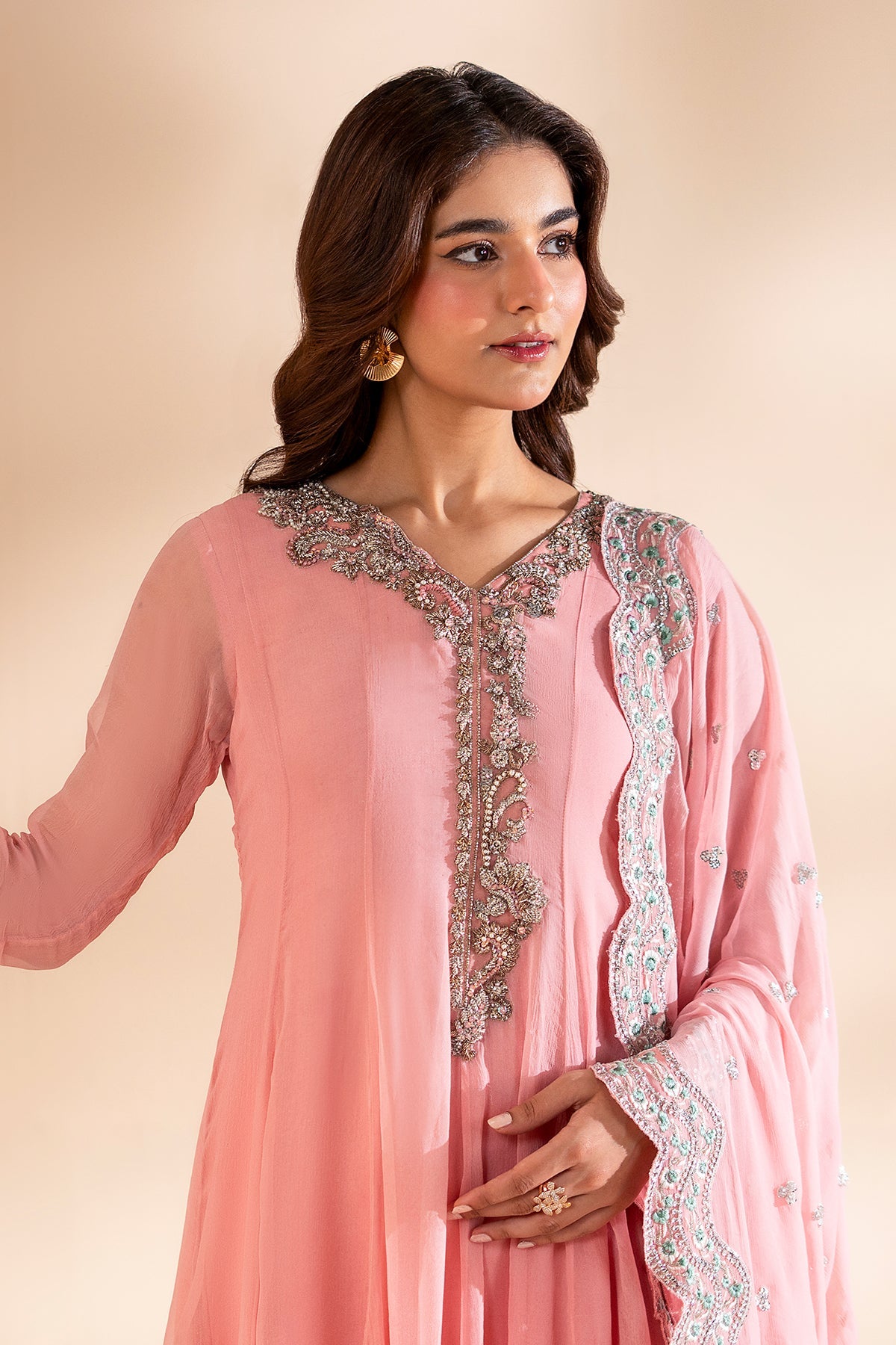 Charizma | Festive Pret | 3-PC Embroidered Chiffon CMA-6-417 by Charizma - Designer Dress  - Type : Ladies Clothes - Available at Libayah - 100% Original 