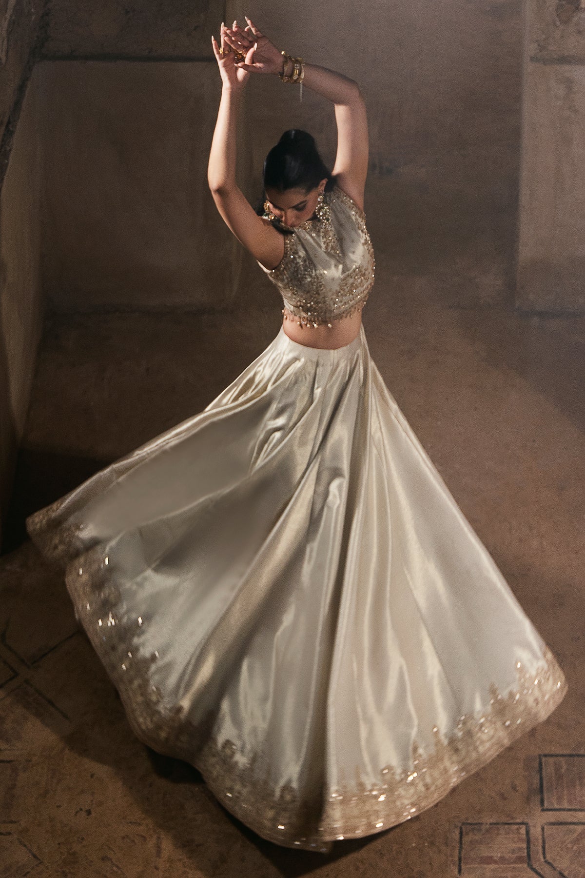 Mina Kashif | Virsa Wedding Formals | Mehreen-Dull Gold by Mina Kashif - Designer Dress - Type: Ladies Clothes - Available at Libayah - 100% Original